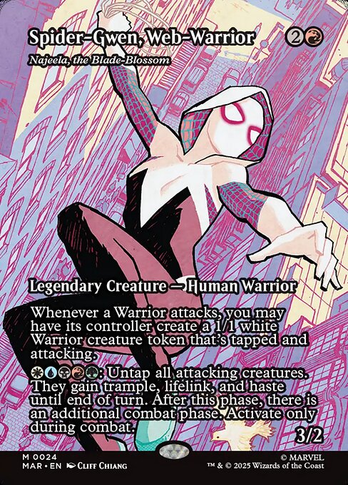 Spider-Gwen, Web-Warrior - Najeela, the Blade-Blossom (Borderless) - Marvel Universe #24