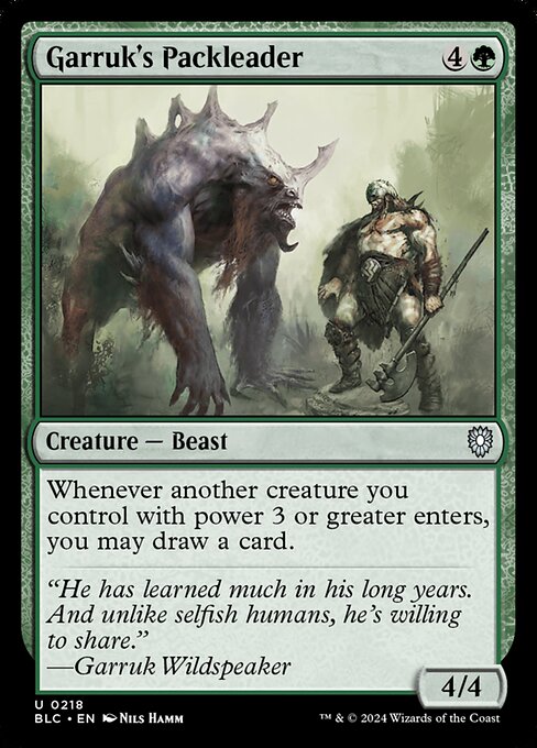 Garruk's Packleader - Bloomburrow Commander #218