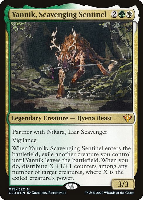 Yannik, Scavenging Sentinel - Commander 2020: - 19 - Near Mint Foil