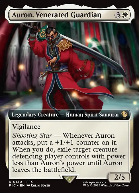 Auron, Venerated Guardian (Extended Art) - Final Fantasy Commander #130