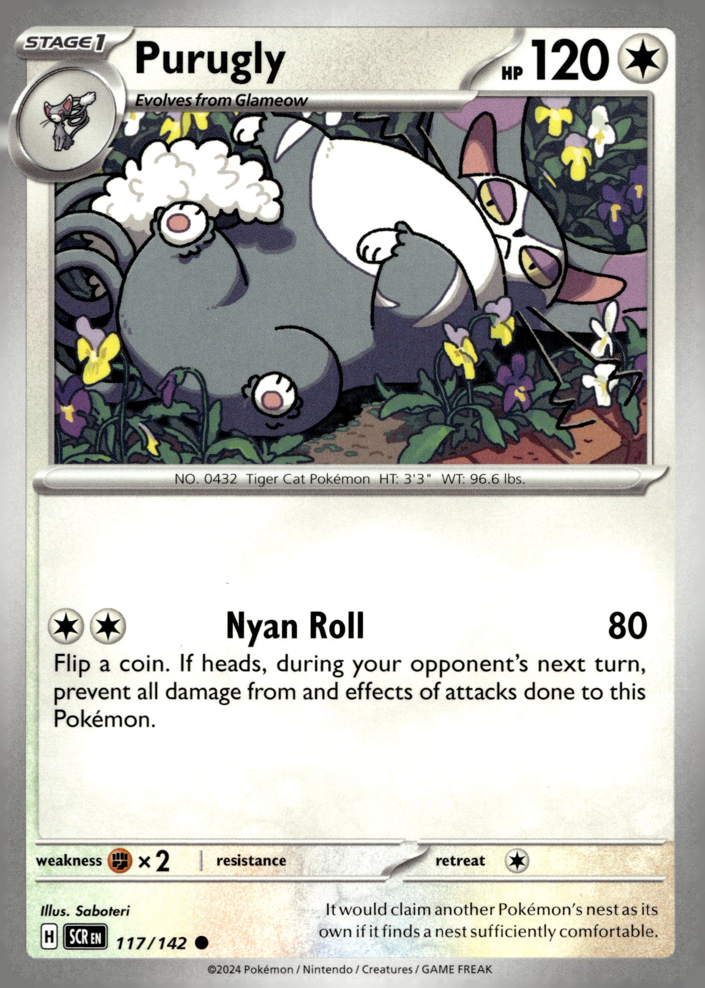 Purugly - SV07: Stellar Crown: 117 - Near Mint - Common - English