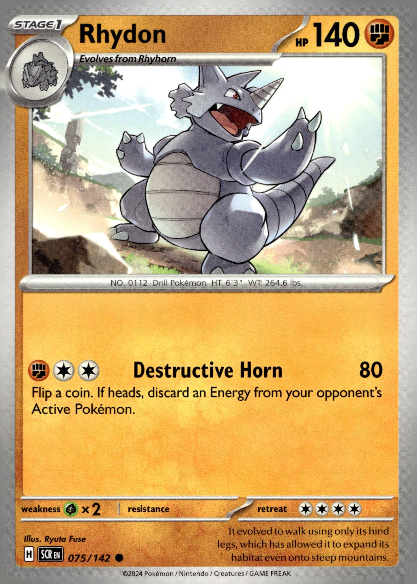 Rhydon - SV07: Stellar Crown: 075 - Near Mint - Common - English