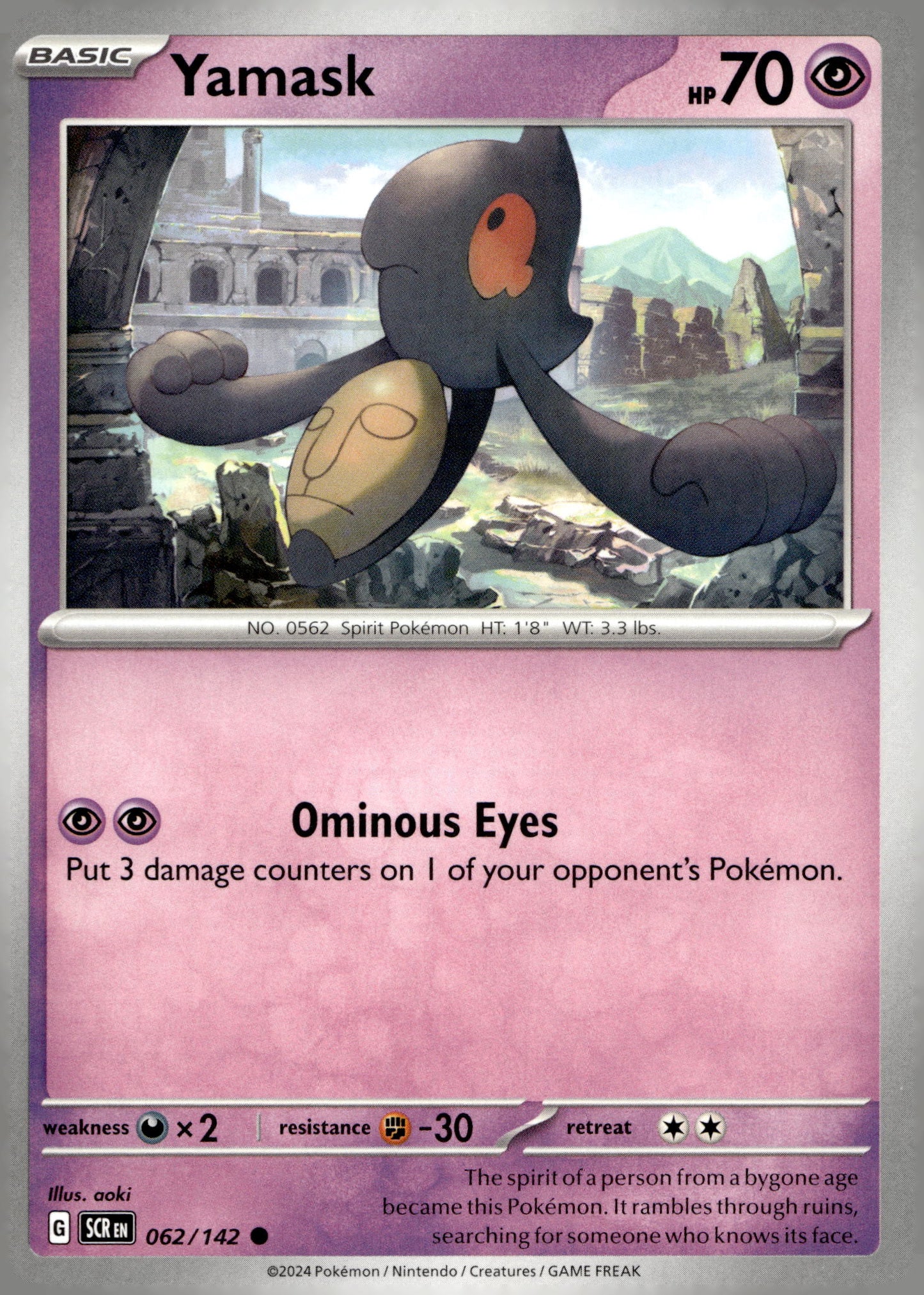 Yamask - SV07: Stellar Crown: 062 - Near Mint - Common - English