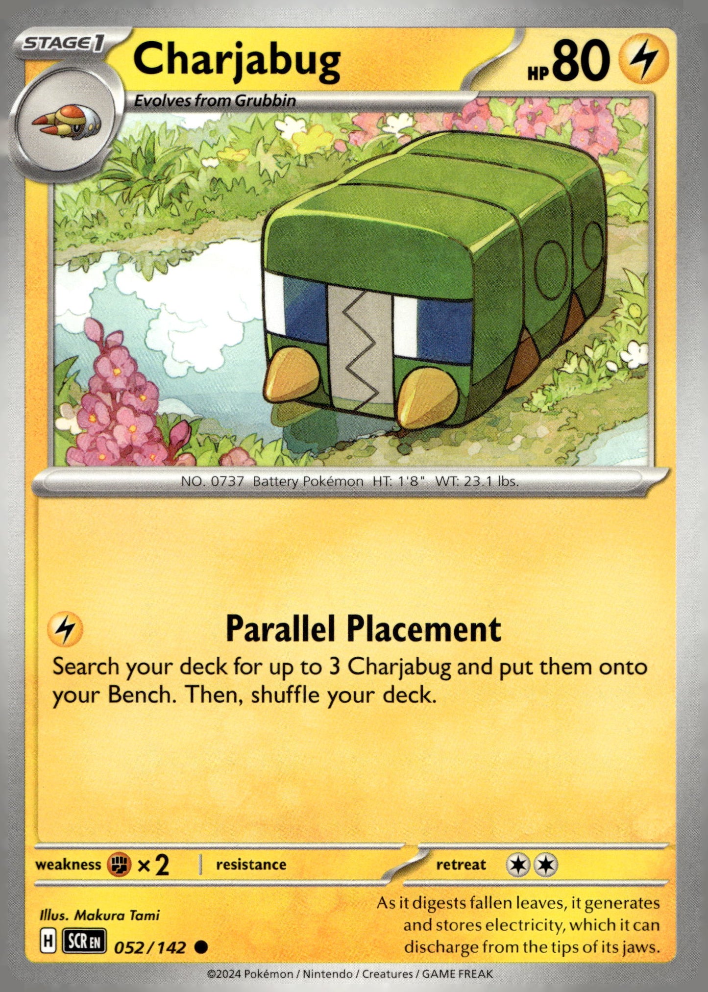 Charjabug - SV07: Stellar Crown: 052 - Near Mint - Common - English