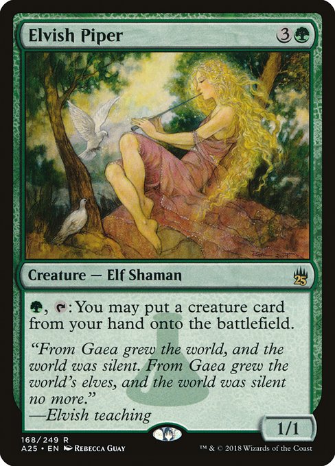 Elvish Piper - Masters 25: - 168 - Near Mint