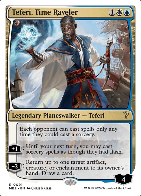 Teferi, Time Raveler (White Border) - Mystery Booster 2 #91