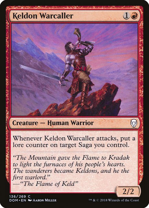 Keldon Warcaller - Dominaria #136