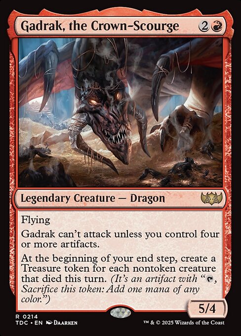 Gadrak, the Crown-Scourge - Commander: Tarkir: Dragonstorm: - 214 - Near Mint