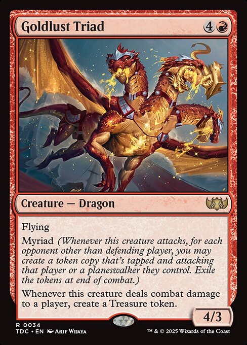 Goldlust Triad - Tarkir: Dragonstorm Commander #34