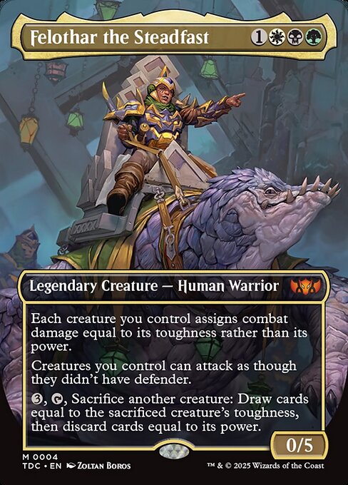 Felothar the Steadfast (Borderless) - Tarkir: Dragonstorm Commander #4