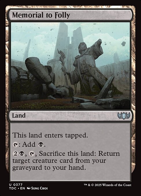 Memorial to Folly - Tarkir: Dragonstorm Commander #377