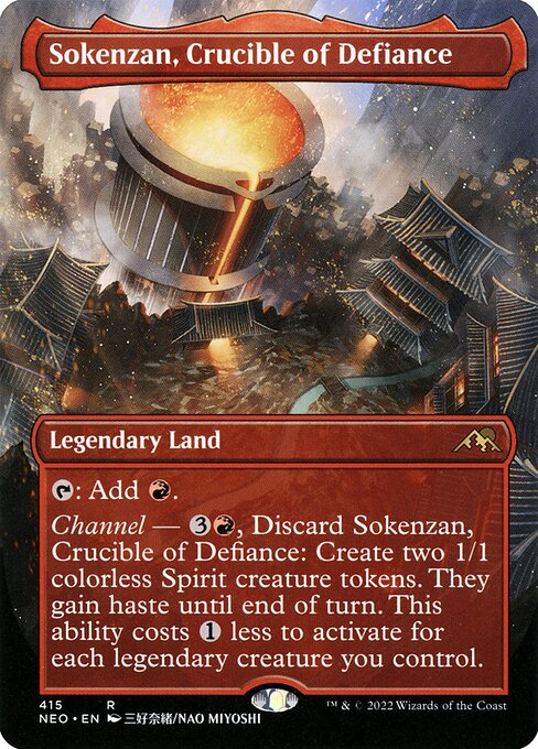 Sokenzan, Crucible of Defiance (Borderless) - Kamigawa: Neon Dynasty #415