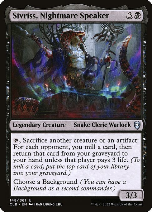 Sivriss, Nightmare Speaker - Commander Legends: Battle for Baldur's Gate #148