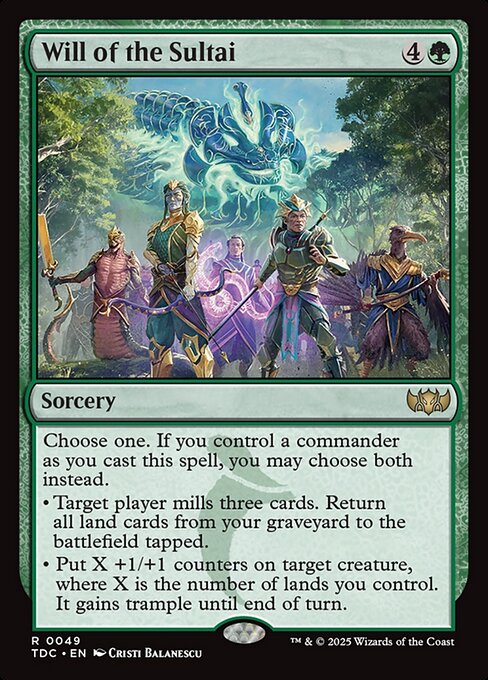 Will of the Sultai - Tarkir: Dragonstorm Commander #49