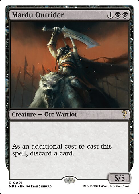 Mardu Outrider (White Border) - Mystery Booster 2 #1