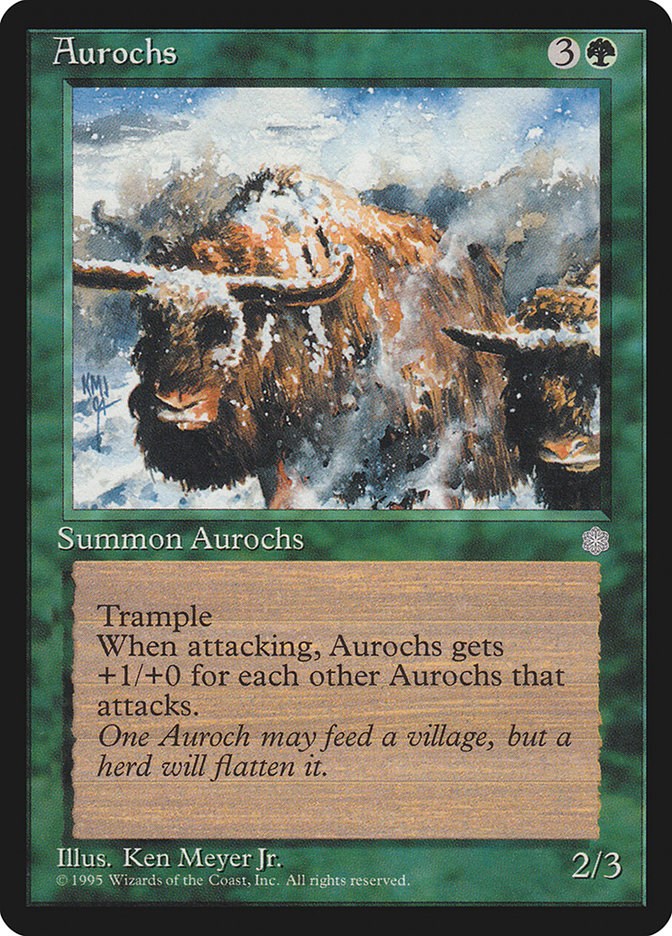 Aurochs - Ice Age: - - Moderately Played