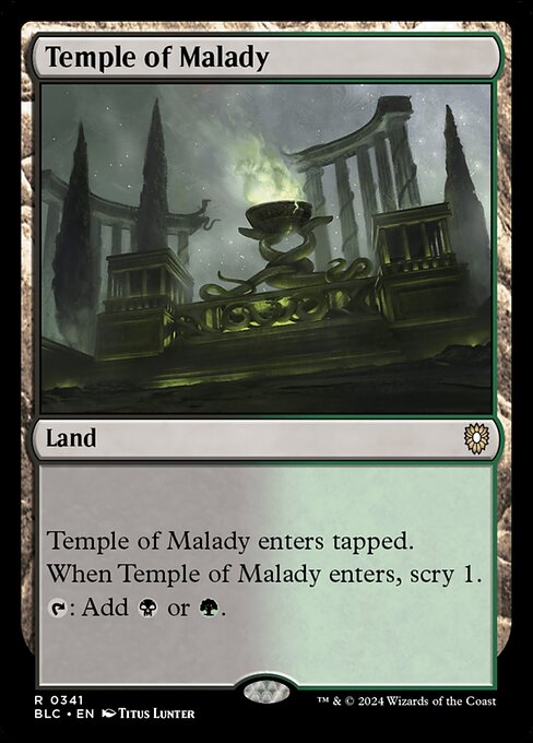 Temple of Malady - Bloomburrow Commander #341