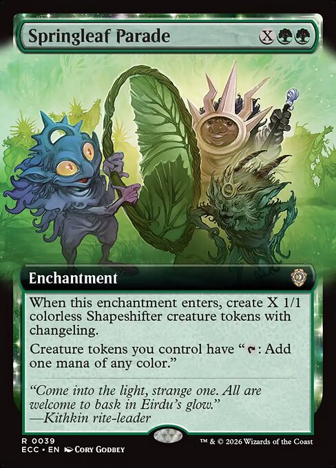 Springleaf Parade (Extended Art) - Lorwyn Eclipsed Commander #39