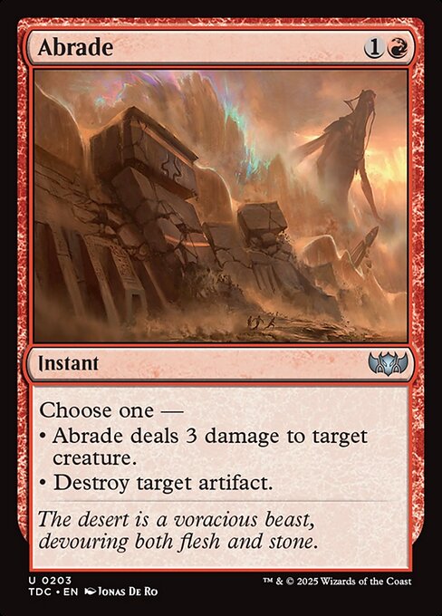 Abrade - Tarkir: Dragonstorm Commander #203