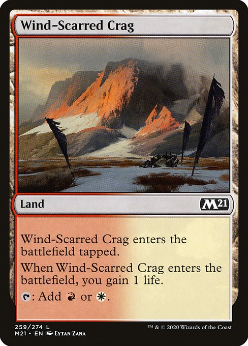 Wind-Scarred Crag - Core Set 2021: - 259 - Near Mint