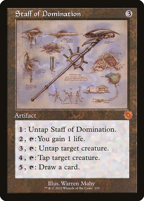 Staff of Domination (Schematic) - The Brothers' War Retro Artifacts #119