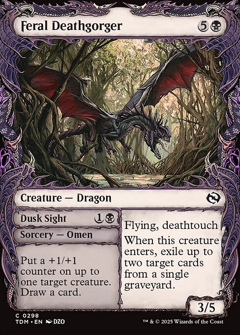 Feral Deathgorger (Showcase) - Tarkir: Dragonstorm: - 298 - Near Mint Foil