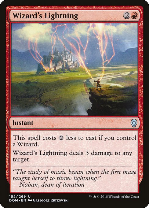 Wizard's Lightning - Dominaria #152