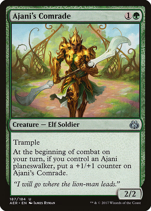 Ajani's Comrade - Aether Revolt: - 187 - Near Mint
