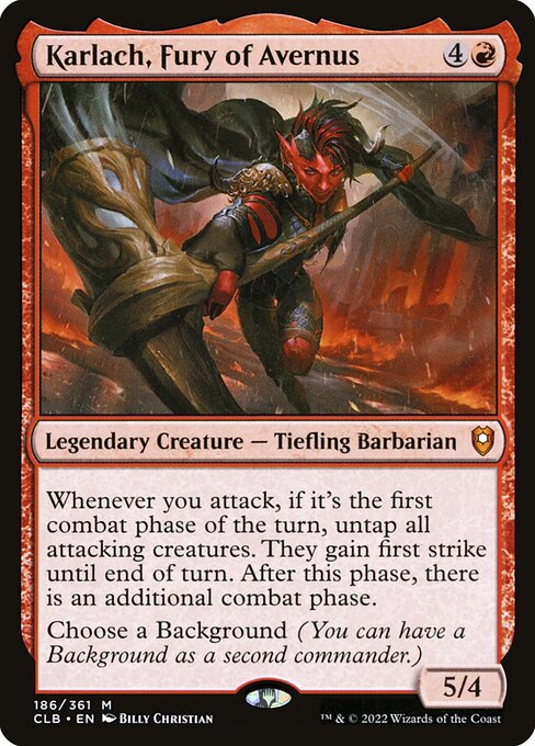 Karlach, Fury of Avernus - Commander Legends: Battle for Baldur's Gate #186