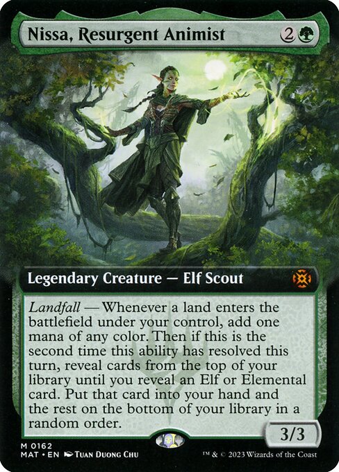 Nissa, Resurgent Animist (Extended Art) - March of the Machine: The Aftermath #162