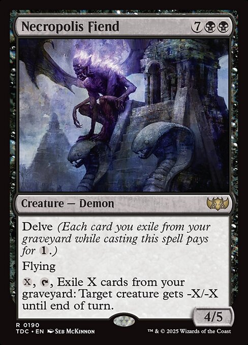 Necropolis Fiend - Tarkir: Dragonstorm Commander #190