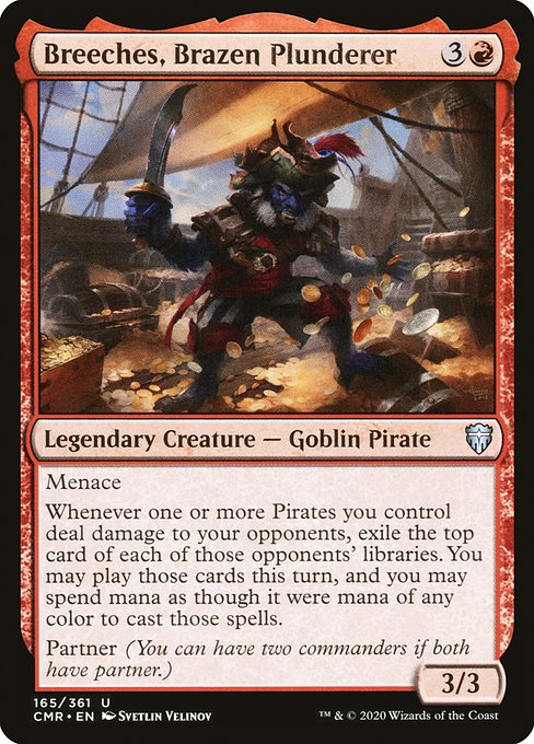 Breeches, Brazen Plunderer - Commander Legends: - 165 - Lightly Played Foil