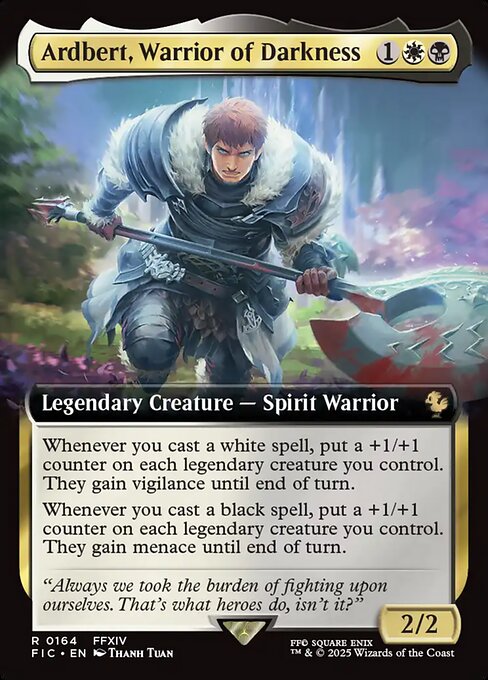 Ardbert, Warrior of Darkness (Extended Art) - Final Fantasy Commander #164