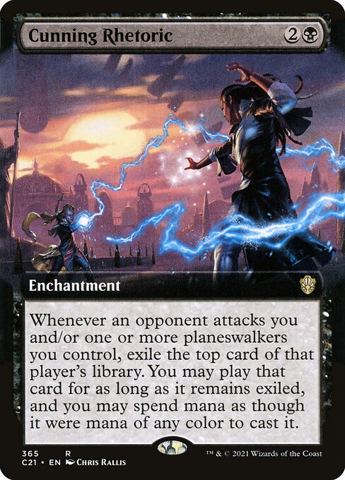 Cunning Rhetoric (Extended Art) - Commander 2021 #365