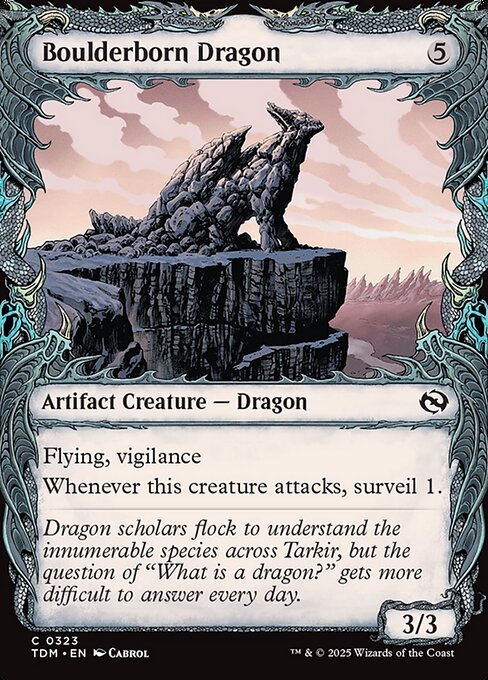 Boulderborn Dragon (Showcase) - Tarkir: Dragonstorm: - 323 - Near Mint