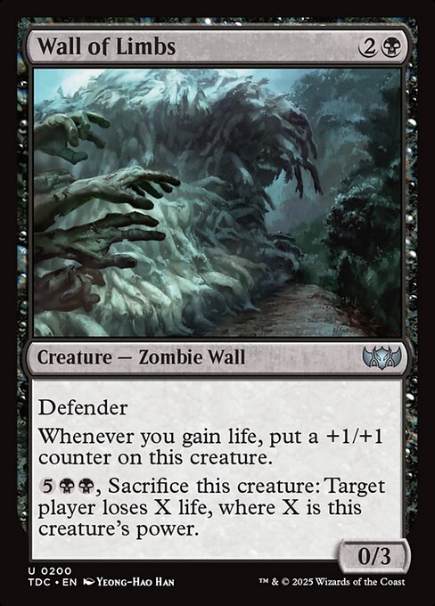 Wall of Limbs - Commander: Tarkir: Dragonstorm: - 200 - Near Mint