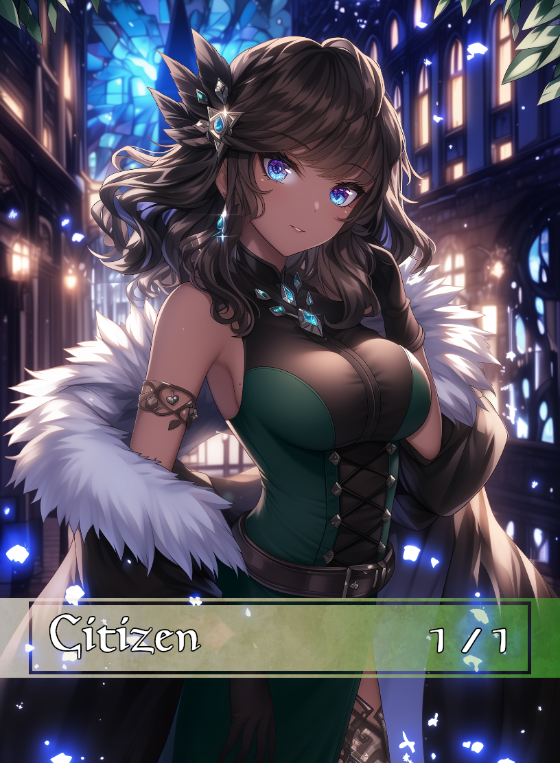 Citizen token - custom Anime art design for tabletop gaming
