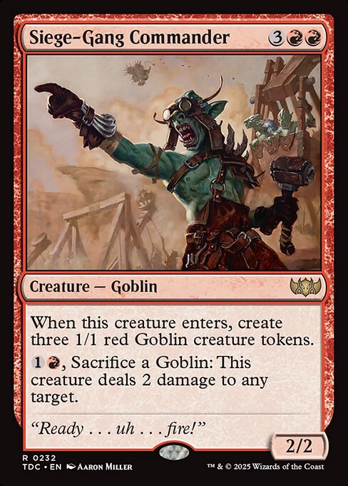 Siege-Gang Commander - Tarkir: Dragonstorm Commander #232