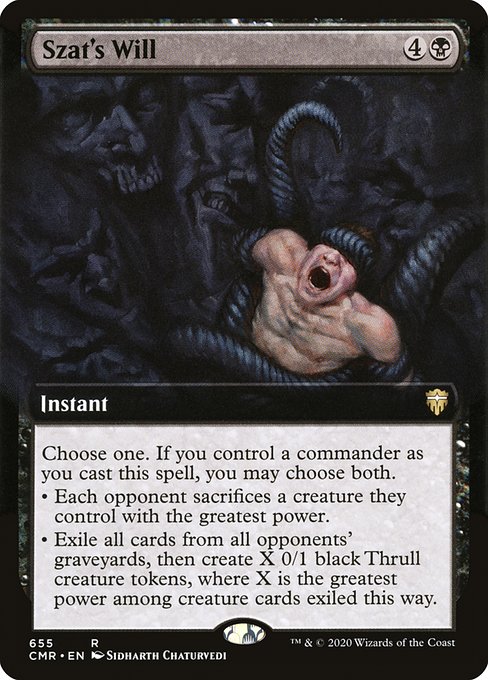 Szat's Will (Extended Art) - Commander Legends #655