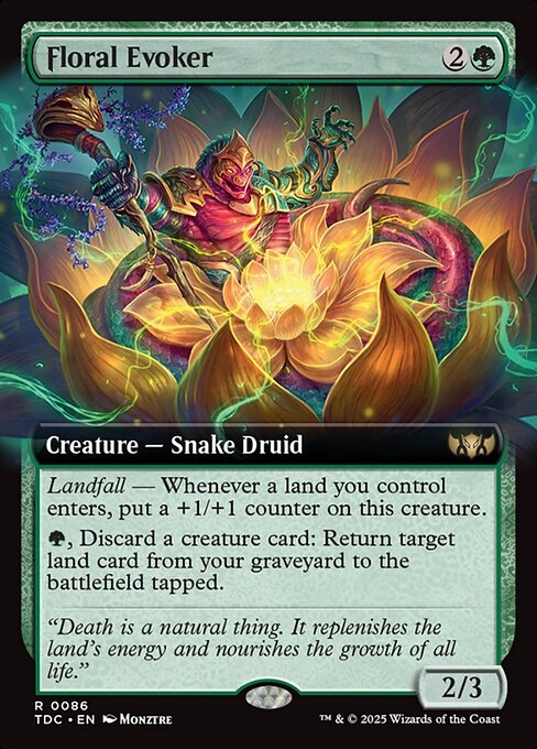 Floral Evoker (Extended Art) - Tarkir: Dragonstorm Commander #86