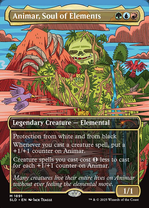 Animar, Soul of Elements (1891) (Rainbow Foil) - Secret Lair Drop #1891