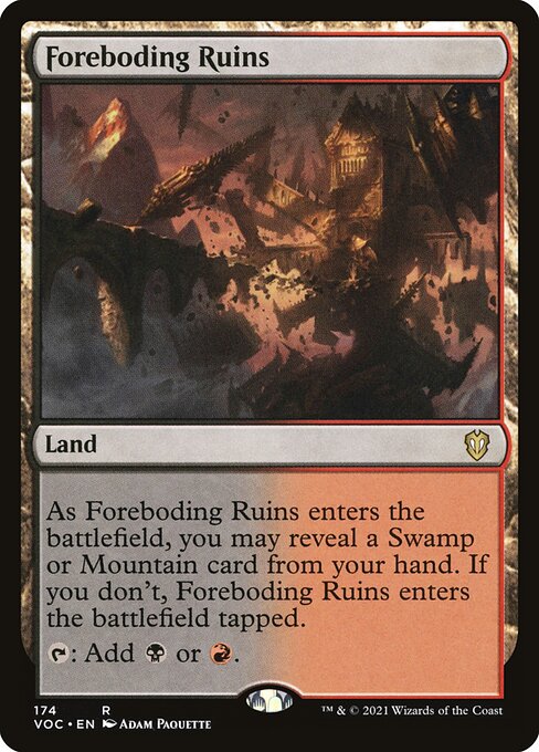 Foreboding Ruins - Crimson Vow Commander #174