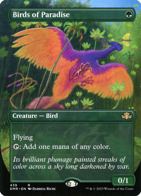 Birds of Paradise (Borderless) - Dominaria Remastered #439