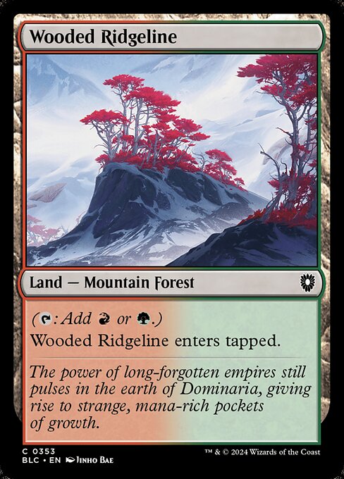 Wooded Ridgeline - Bloomburrow Commander #353