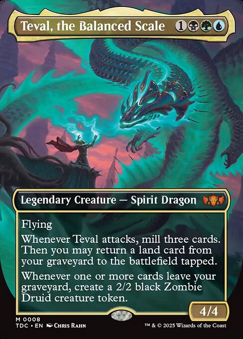 Teval, the Balanced Scale (Borderless) - Tarkir: Dragonstorm Commander #8
