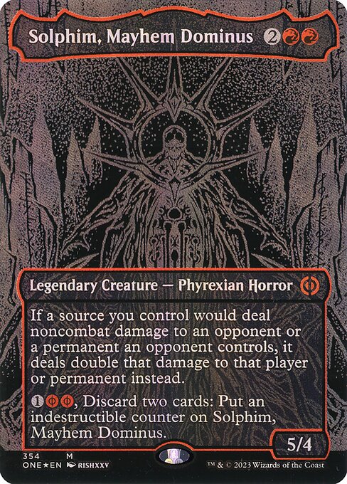 Solphim, Mayhem Dominus (Oil Slick Raised Foil) - Phyrexia: All Will Be One #354