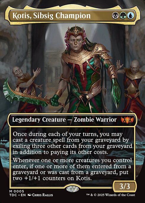 Kotis, Sibsig Champion (Borderless) - Commander: Tarkir: Dragonstorm: - 5 - Near Mint Foil