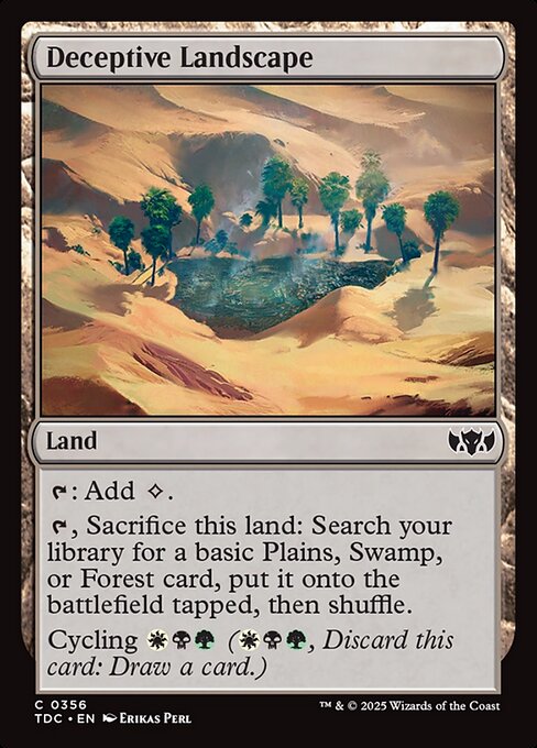 Deceptive Landscape - Tarkir: Dragonstorm Commander #356