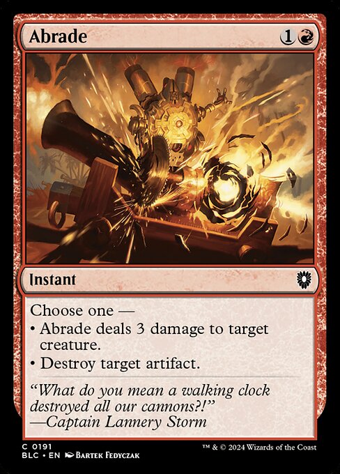 Abrade - Bloomburrow Commander #191