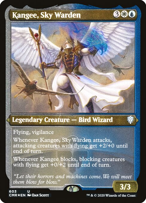 Kangee, Sky Warden (Foil Etched) - Commander Legends #603